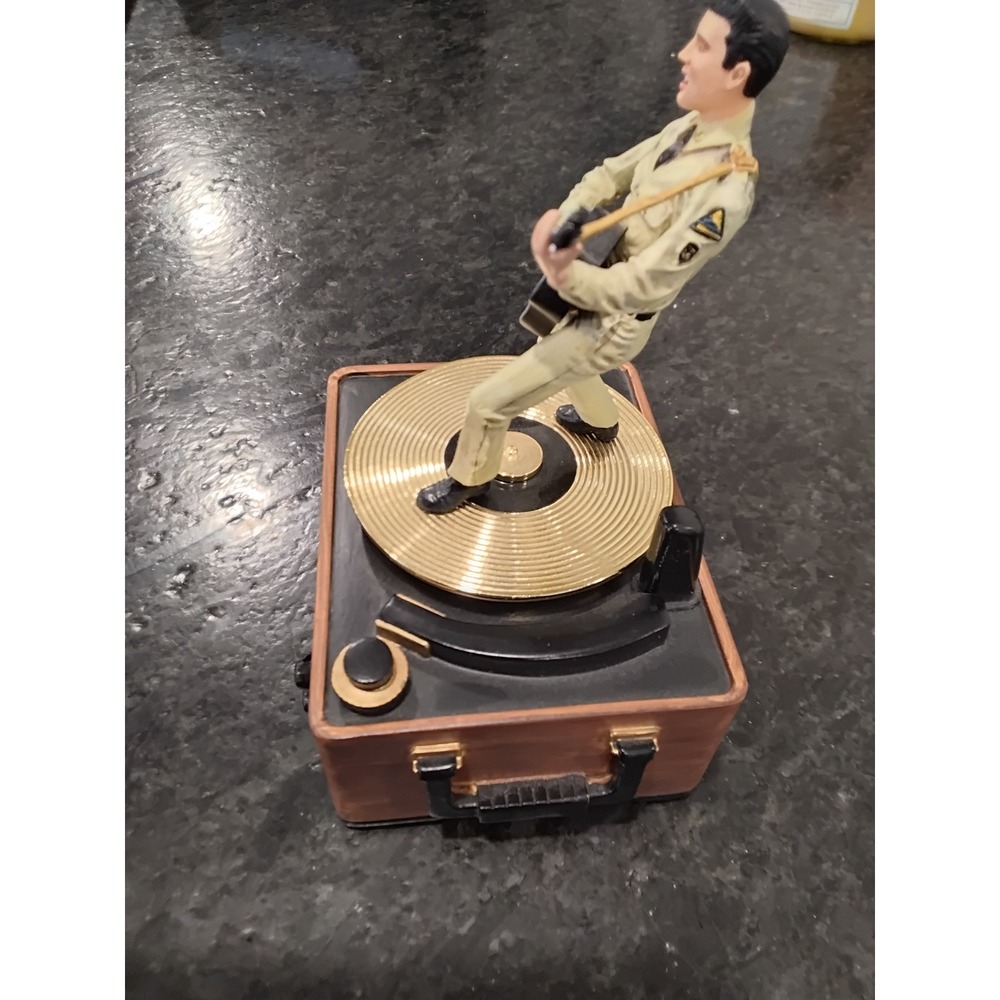 Franklin Mint Elvis Presley GI Blues Music Box 2000 Collectible Figurine